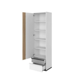 Arte Elegant Imola Hinged Door Wardrobe With Shelves And Drawers In White Matt - Spacious And Modern (H)1980mm (W)550mm (D)400mm - thumbnail 2