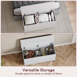 Lassic Vida Designs Leon Toy Box Storage Ottoman, White - thumbnail 5