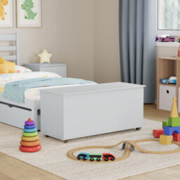 Lassic Vida Designs Leon Toy Box Storage Ottoman, White - thumbnail 4