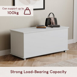 Lassic Vida Designs Leon Toy Box Storage Ottoman, White - thumbnail 7