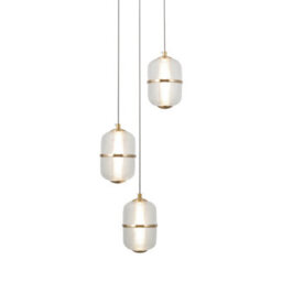 Luminosa Lighting Luminosa Alani Cluster Pendant Ceiling Light Matt Black, Gold 3000K Warm White 3Xled - thumbnail 3