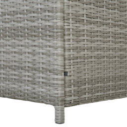 Beliani Grey Faux Rattan Outdoor Storage Box 158 X 63 X 66 Cm - thumbnail 8