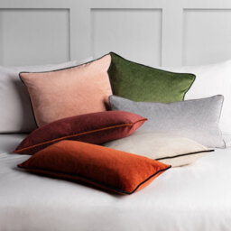 Paoletti Torto Square Opulent Velvet Piped Cushion Cover - thumbnail 6