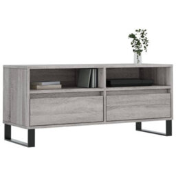Berkfield Sturdy Tv Cabinet Grey Sonoma 100X34.5X44.5 Cm Engineered Wood - thumbnail 3