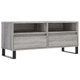 Berkfield Sturdy Tv Cabinet Grey Sonoma 100X34.5X44.5 Cm Engineered Wood - thumbnail 1