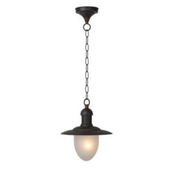 Lucide Aruba Cottage Pendant Light Outdoor - 25Cm - 1Xe27 - Ip44 - Rust Brown - Special Offer
