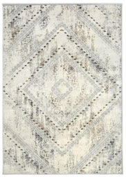 The Rugs Abstract Collection Vintage Design Rug In Grey  D176 - thumbnail 1