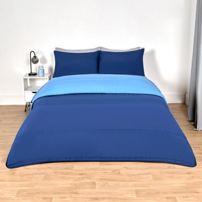 OHS Coverless 10.5 Duvet & Pillowcase,  Navy/blue  - King - image 1
