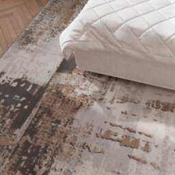 Loomed Beige Soft Abstract Modern Living Room Area Rug - 150 X 80Cm - thumbnail 3
