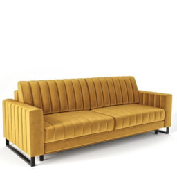 Loft Sb Yellow Sofa Bed With Storage And Spring Mattress Practical Sleeper Sofa For Modern Spaces - thumbnail 2