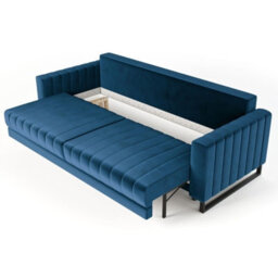 Loft Sb Yellow Sofa Bed With Storage And Spring Mattress Practical Sleeper Sofa For Modern Spaces - thumbnail 3