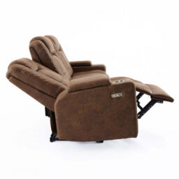 More4Homes Ashton 3 Seater Fabric Auto Recliner Sofa Brown - thumbnail 7