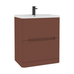 Royal Bathrooms Venice 700mm Terracotta Clay Floor Standing Bathroom Vanity Unit 2 Drawer With Ceramic Basin - 1 Tap Hole Basin - thumbnail 8