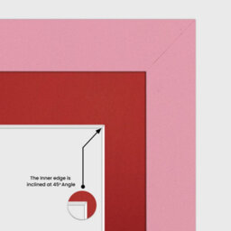 AK Frames 26X8 Pastel Pink Sleek Multi Photo Frame With Crimson Mount - Holds 5 Apertures (5X) 6X4 Photos - thumbnail 7