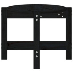 Berkfield Coffee Table Black 87X48X35 Cm Solid Wood Pine - thumbnail 6