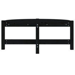 Berkfield Coffee Table Black 87X48X35 Cm Solid Wood Pine - thumbnail 5