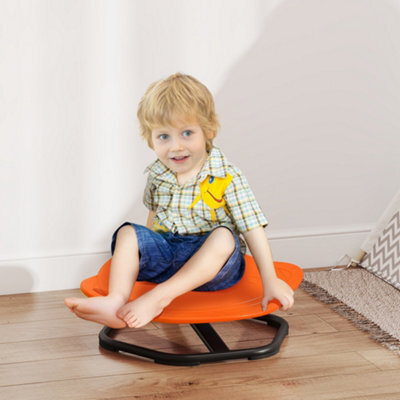 Aiyaplay Planet-Shaped Kids Swivel Chair, Sensory Spinning Chair, Orange - image 1