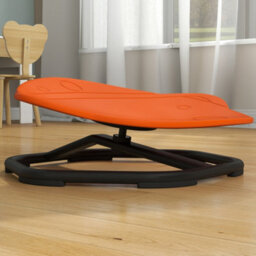 Aiyaplay Planet-Shaped Kids Swivel Chair, Sensory Spinning Chair, Orange - thumbnail 9