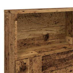 Berkfield Headboard Cabinet Old Wood 160X19X103.5 Cm Engineered Wood - thumbnail 7
