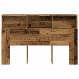 Berkfield Headboard Cabinet Old Wood 160X19X103.5 Cm Engineered Wood - thumbnail 4