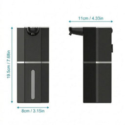 Black 360Ml Automatic Soap Dispenser Touchless Gel Sanitizer Sensor Usb Rechargeable - thumbnail 2