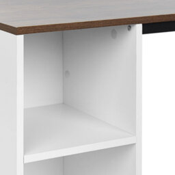 Beliani Home Desk 120 X 60 Cm - Dark Brown Melamine Top, Black Metal Legs - thumbnail 6