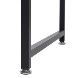 Beliani Home Desk 120 X 60 Cm - Dark Brown Melamine Top, Black Metal Legs - thumbnail 8