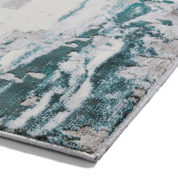 Grey Green Abstract Modern Easy To Clean Abstract Rug For Dining Room-160Cm X 220Cm - thumbnail 9