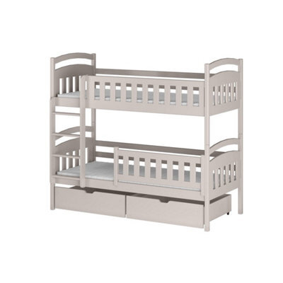Arte Cashmere Wooden Bunk Bed Ignas With Storage W98Cm - Secure Twin Sleeper For Compact Spaces - image 1