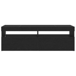 Berkfield Tv Cabinet With Led Black Oak 120X35X40 Cm Engineered Wood - thumbnail 6