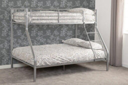 Seconique Tandi Triple Sleeper Bunk Bed In Silver Finish Full Sized Double As The Bottom Bunk - thumbnail 7
