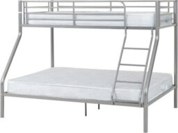 Seconique Tandi Triple Sleeper Bunk Bed In Silver Finish Full Sized Double As The Bottom Bunk