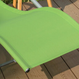 Sobuy Ogs28-Gr, Outdoor Garden Rocking Sun Lounger Recliner Relaxing Chair With Headrest And Side Bag, Green,w147Xd63Xh85 - thumbnail 5
