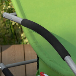 Sobuy Ogs28-Gr, Outdoor Garden Rocking Sun Lounger Recliner Relaxing Chair With Headrest And Side Bag, Green,w147Xd63Xh85 - thumbnail 4