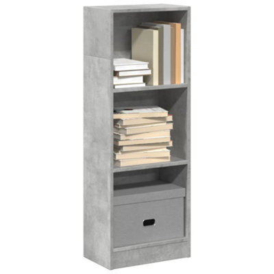 Berkfield Bookcase Concrete Grey 40X24X109 Cm Engineered Wood - image 1