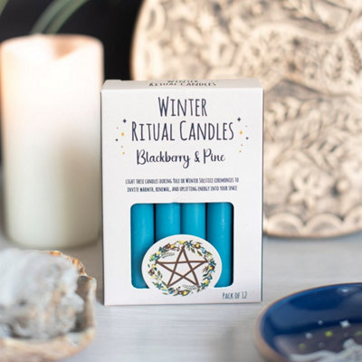 Blackberry & Pine Winter Ritual Spell Candles Pack Of 12 Scented Candles - image 1