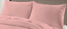 Homes & Linen Super Soft Brushed Microfiber Embossed Stripe Blush Pink Duvet Cover Set With Pillowcases - thumbnail 2