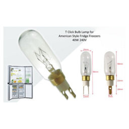 2 X American Style T-Click 40W 240V Fridge Freezer Bulb Lamp - Compatible Non-Genuine By Ufixt - thumbnail 2