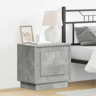 Berkfield Bedside Cabinets With Led Lights 2 Pcs Concrete Grey 44X34,5X45 Cm - image 1