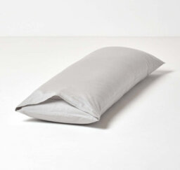 Homescapes Silver Grey Egyptian Cotton Housewife Body Pillowcase 200 Tc - thumbnail 4