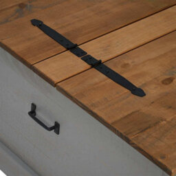 Walplus Storage Chest Halden Grey 91X91X47 Cm Solid Wood Pine - thumbnail 8