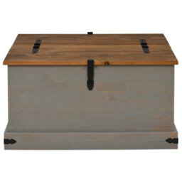 Walplus Storage Chest Halden Grey 91X91X47 Cm Solid Wood Pine - thumbnail 3