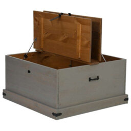 Walplus Storage Chest Halden Grey 91X91X47 Cm Solid Wood Pine - thumbnail 6