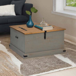 Walplus Storage Chest Halden Grey 91X91X47 Cm Solid Wood Pine - thumbnail 1