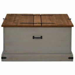 Walplus Storage Chest Halden Grey 91X91X47 Cm Solid Wood Pine - thumbnail 4