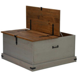 Walplus Storage Chest Halden Grey 91X91X47 Cm Solid Wood Pine - thumbnail 5