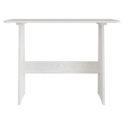 Vidaxl Dining Table With Bench Reine White Solid Wood Pine - thumbnail 6