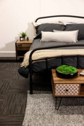 LPD 4.6 Feet Halston Double Bed - Metal - L200 X W146 X H113 Cm - Black - thumbnail 6