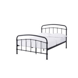LPD 4.6 Feet Halston Double Bed - Metal - L200 X W146 X H113 Cm - Black - thumbnail 2