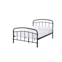LPD 4.6 Feet Halston Double Bed - Metal - L200 X W146 X H113 Cm - Black - thumbnail 1